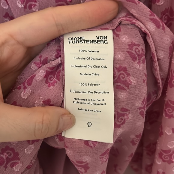 DVF Marci wrap-effect floral-print fil coupé georgette blouse - Picture 9 of 13